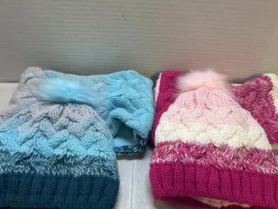 2 youth handwarmer/hat bundle