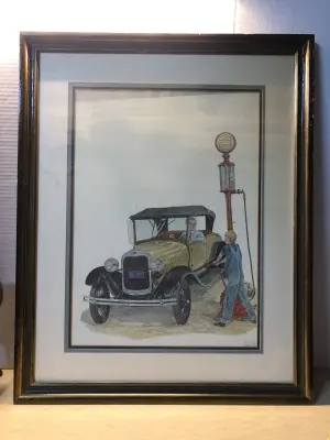 Hand signed Don Ensor painting limited edition (image has shifted inside frame)