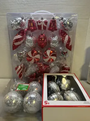 red/silver ornaments