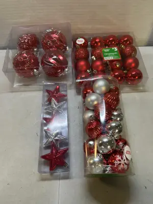 red/silver ornaments