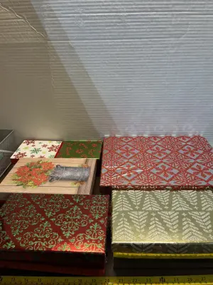 6ct variety size decorative boxes