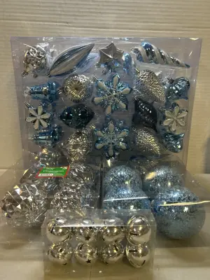 blue /silver ornaments