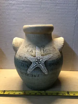 Clay pot ocean inspired