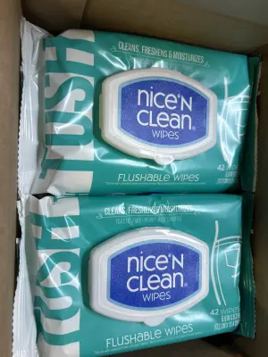 8 packs of flushable wipes