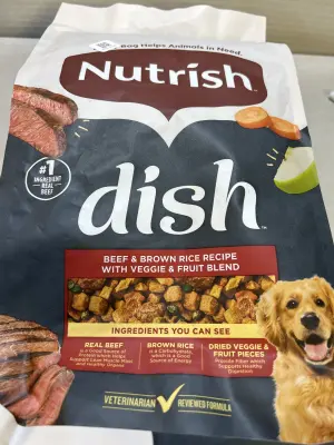 2 3.75 lb bags of nutrish dog food