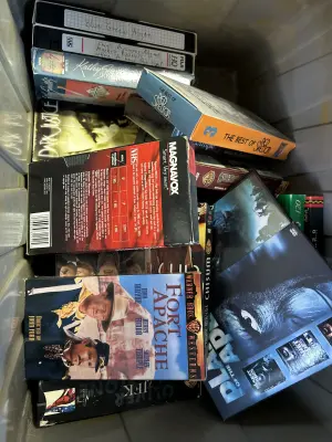 lot of vhs tapes