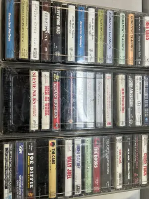 lot of good classic rock cassette tapes along with others
