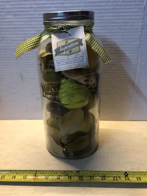 Jar of botanical inspiration home decor