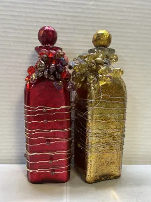 2 decorative bottles