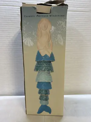 ceramic hanging mermaid wind chime