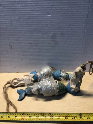2pc ceramic mermaid wind chimes
