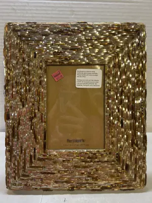 5” by 7” beaded picture frame has stand