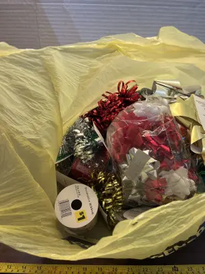large bag of bows & ribbon