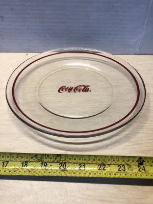 Glass coca-cola plate
