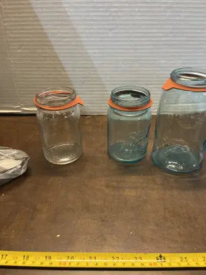 3ct vintage mason jars with lids