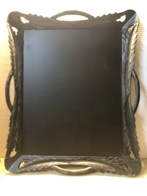 Black serving tray