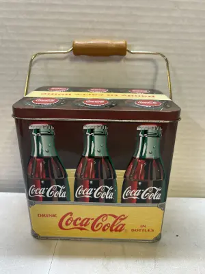 coca-cola tin with handle