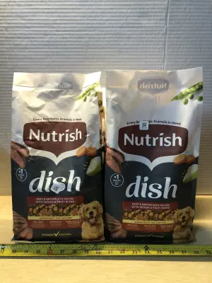 4 bags 3.75lb nutrish dish dog food exp:5/24/26