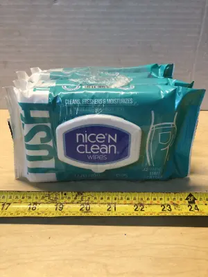 4 packs nice and clean flushable wipes