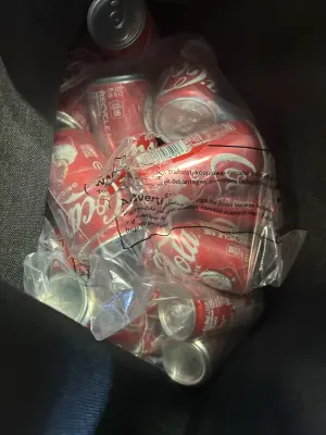 bag of Coca-Cola mini cans