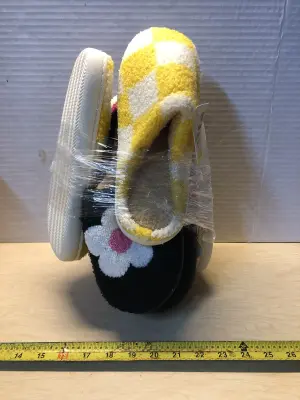 3 pairs house slippers medium 7-8