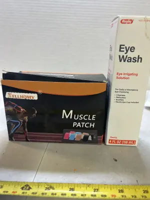 muscle patch , eye wash