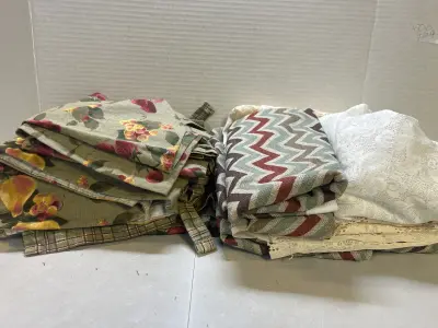 valance and curtains set
