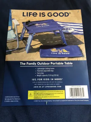 2pc life is good family outdoor portable table