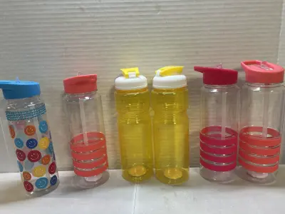 6 water bottles