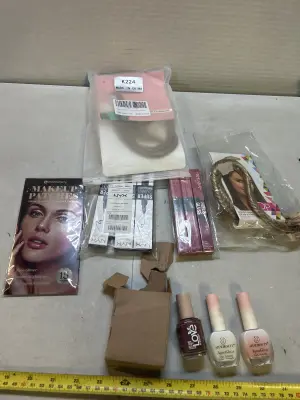 hair and makeup and nail polish
