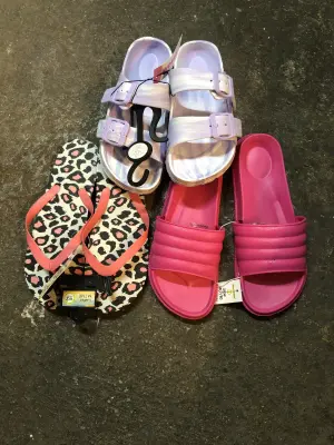 3 pairs women’s size medium 7-8 shoes