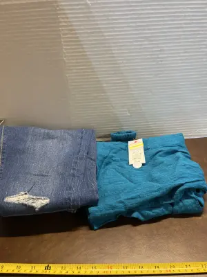 size 14 pants , XL blouse