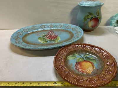 serving tray, plate canister