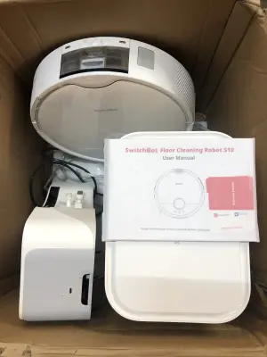 SwitchBot floor cleaning robot S10 with water refill station untested used needs cleaned as is