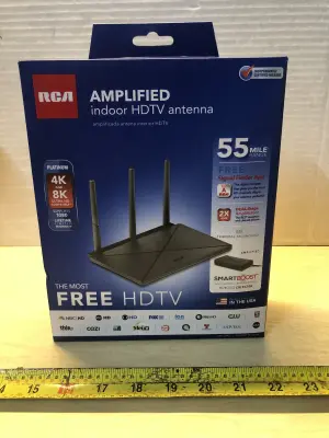 RCA Amplified indoor HDTV antenna as is box opened