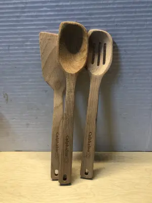 3pc wooden utensils Calphalon