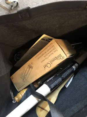 Bag of assorted kitchen utensils
