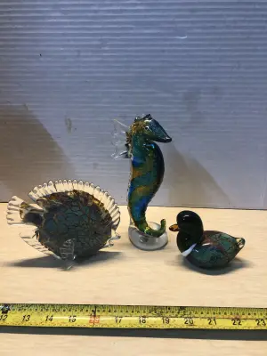3pc glass animals