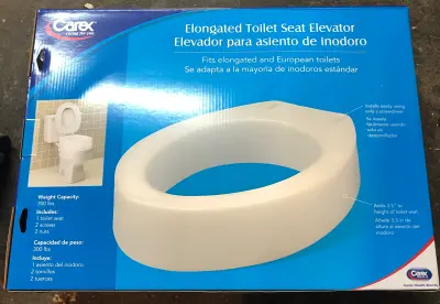2 boxes elongated toilet seat elevator