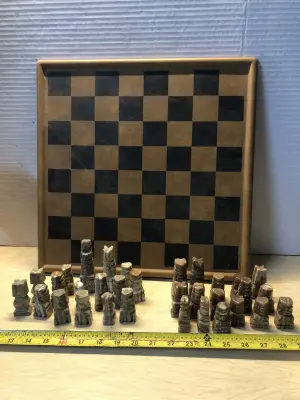 Unique master collector’s chess set  marble or rocks