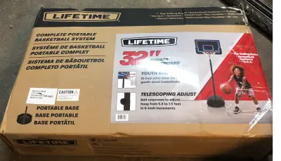 32” lifetime impact backboard box opened as is