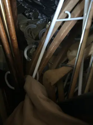 garbage bag of hangers