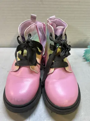 kids size 11 ombre rainbow combat boots