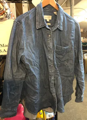 Denim bottom shirt size xl