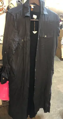Size large black dress size large long black shirt