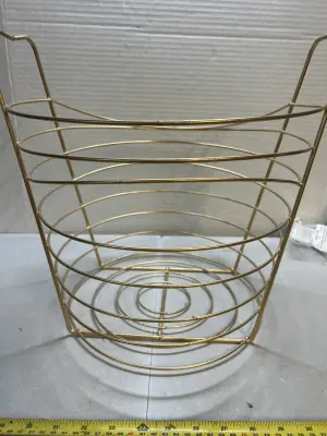 gold color wire basket
