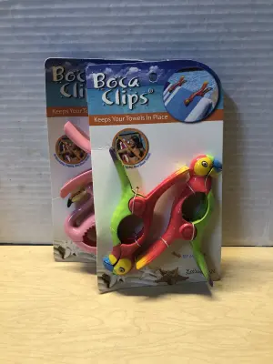 2 packs Boca Clips keeps towels in place