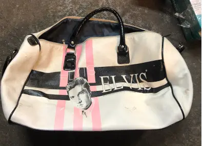 Vintage Elvis duffle bag peeling in a few places