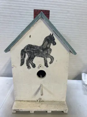 hand painted bird house