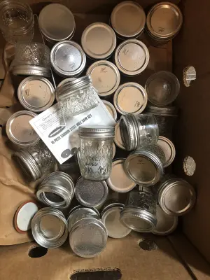 Box of small jars